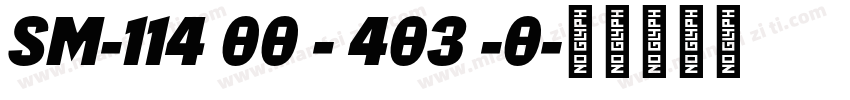 SM-114 00 - 403 -0字体转换